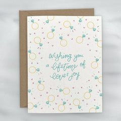 Sparkly Engagement Rings - Wedding Greeting Card