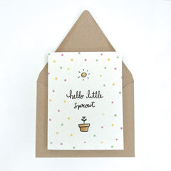 Little Sprout Baby Shower Card - New Baby Card