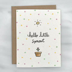 Little Sprout Baby Shower Card - New Baby Card
