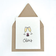 Champagne Cheers - Wedding Engagement Card