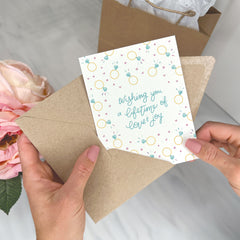 Sparkly Engagement Rings - Wedding Greeting Card
