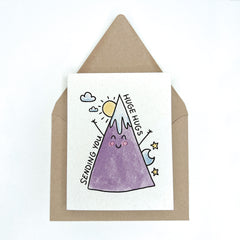 Happy Mountain Hugs - Sympathy Greeting Card