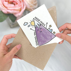 Happy Mountain Hugs - Sympathy Greeting Card