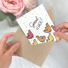 Good cLuck - Encouragement Greeting Card