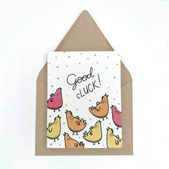 Good cLuck - Encouragement Greeting Card