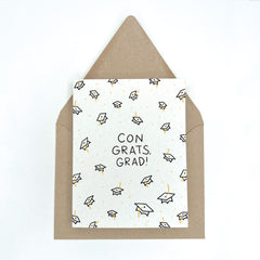 Gold Tassel Grad Caps - Graduation Card