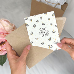 Gold Tassel Grad Caps - Graduation Card