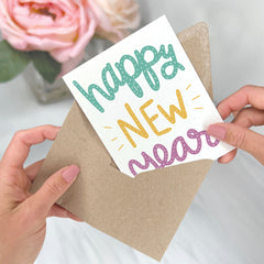 Colorful Happy New Year Greeting Card