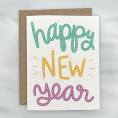 Colorful Happy New Year Greeting Card