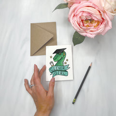 Clever Girl Raptor - Graduation Card