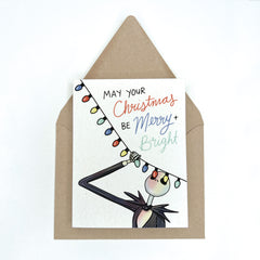 Merry & Bright - Nightmare Before Christmas Card