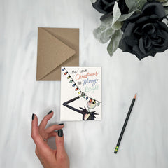 Merry & Bright - Nightmare Before Christmas Card