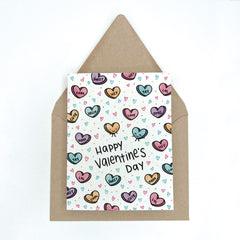 Sweet Candy Hearts - Valentine's Day Card