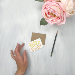 Hello Baby - Baby Shower Gift Enclosure Card