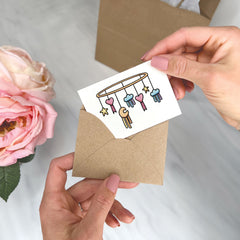 Colorful Mobile - Baby Shower Gift Enclosure Card