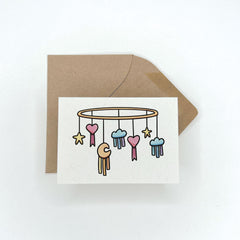 Colorful Mobile - Baby Shower Gift Enclosure Card