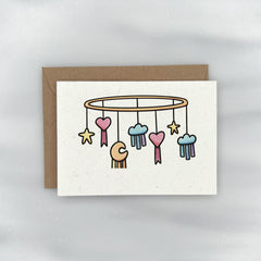 Colorful Mobile - Baby Shower Gift Enclosure Card