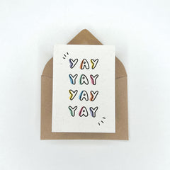 Colorful Yay - Celebration Gift Enclosure Card