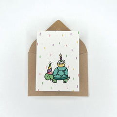 Party Animals - Birthday Gift Enclosure Card (Turtle)