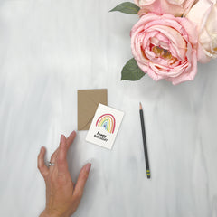 Colorful Birthday Rainbow - Birthday Gift Enclosure Card