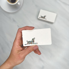 Christmas Dog in Lights - Mini Note Cards (Pack of 56)