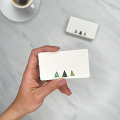 Three Christmas Trees - Mini Note Cards (Pack of 56)