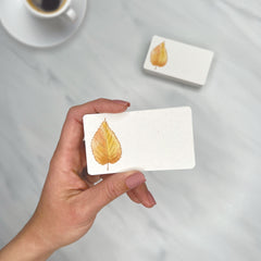 Golden Fall Leaf - Mini Note Cards (Pack of 56)