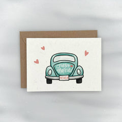 Just Married Classic Car - Bridal Enclosure Card