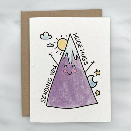 Happy Mountain Hugs - Sympathy Greeting Card