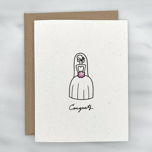 Minimalistic Bride - Wedding Greeting Card