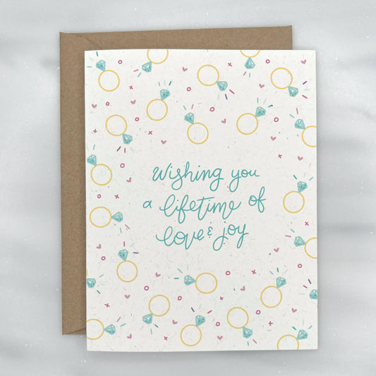 Sparkly Engagement Rings - Wedding Greeting Card