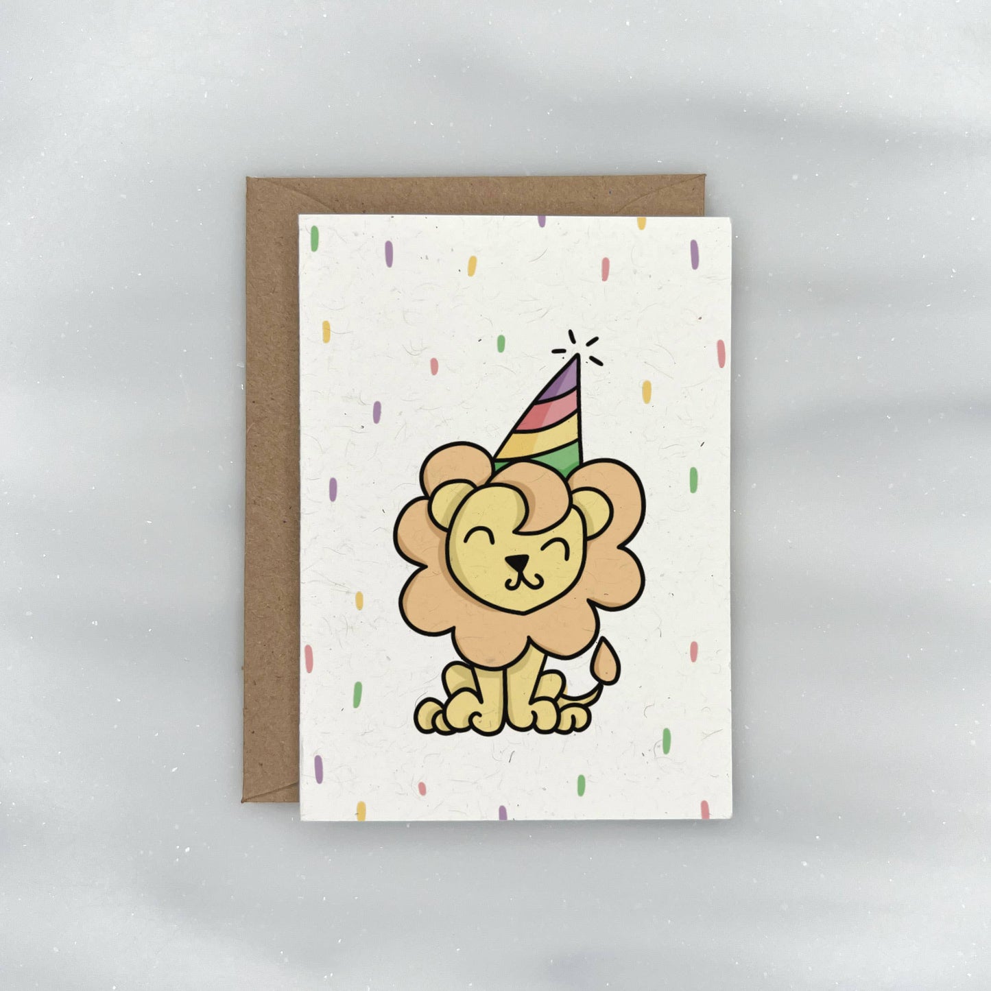 Party Animals - Birthday Gift Enclosure Card (Lion)