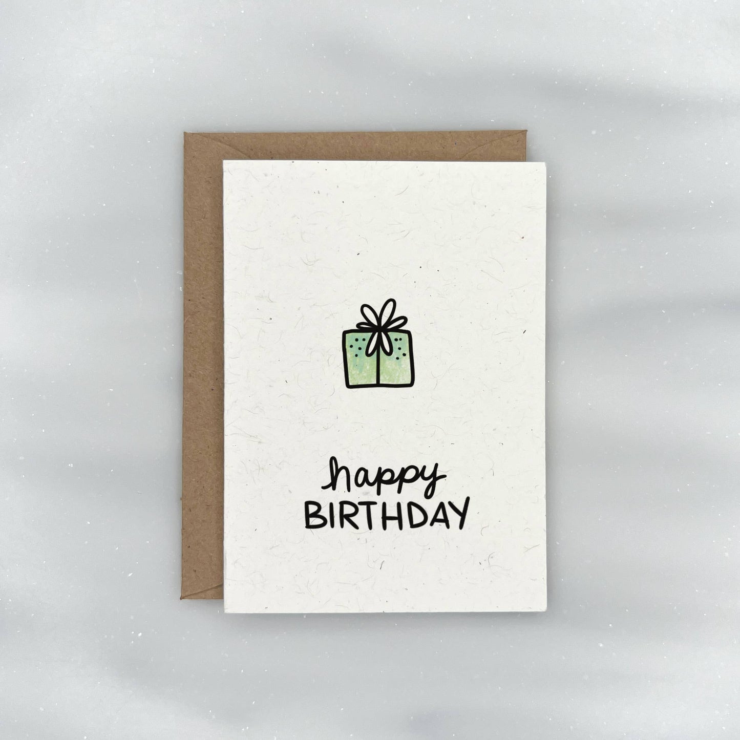 Green Birthday Present - Birthday Gift Enclosure Card