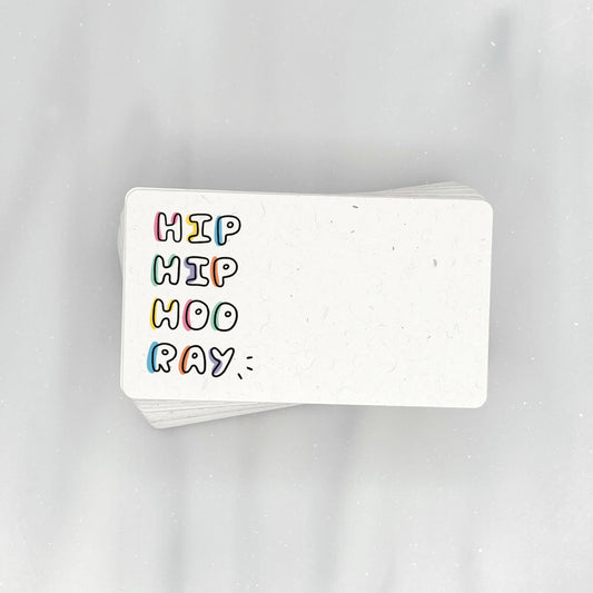 Colorful Hip Hip Hooray - Mini Note Cards (Pack of 56)