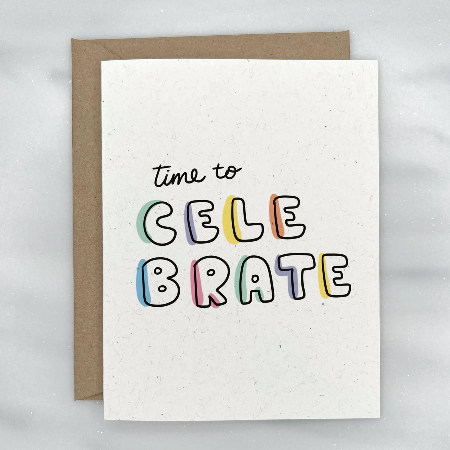 Colorful Bubble Words Celebrate Card - Happy Birthday Card