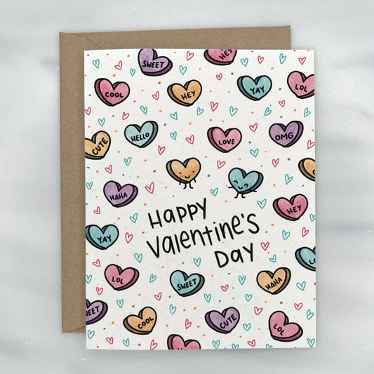 Sweet Candy Hearts - Valentine's Day Card