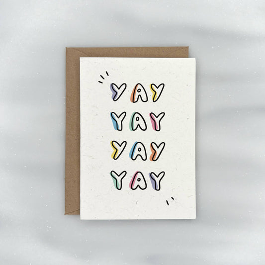 Colorful Yay - Celebration Gift Enclosure Card