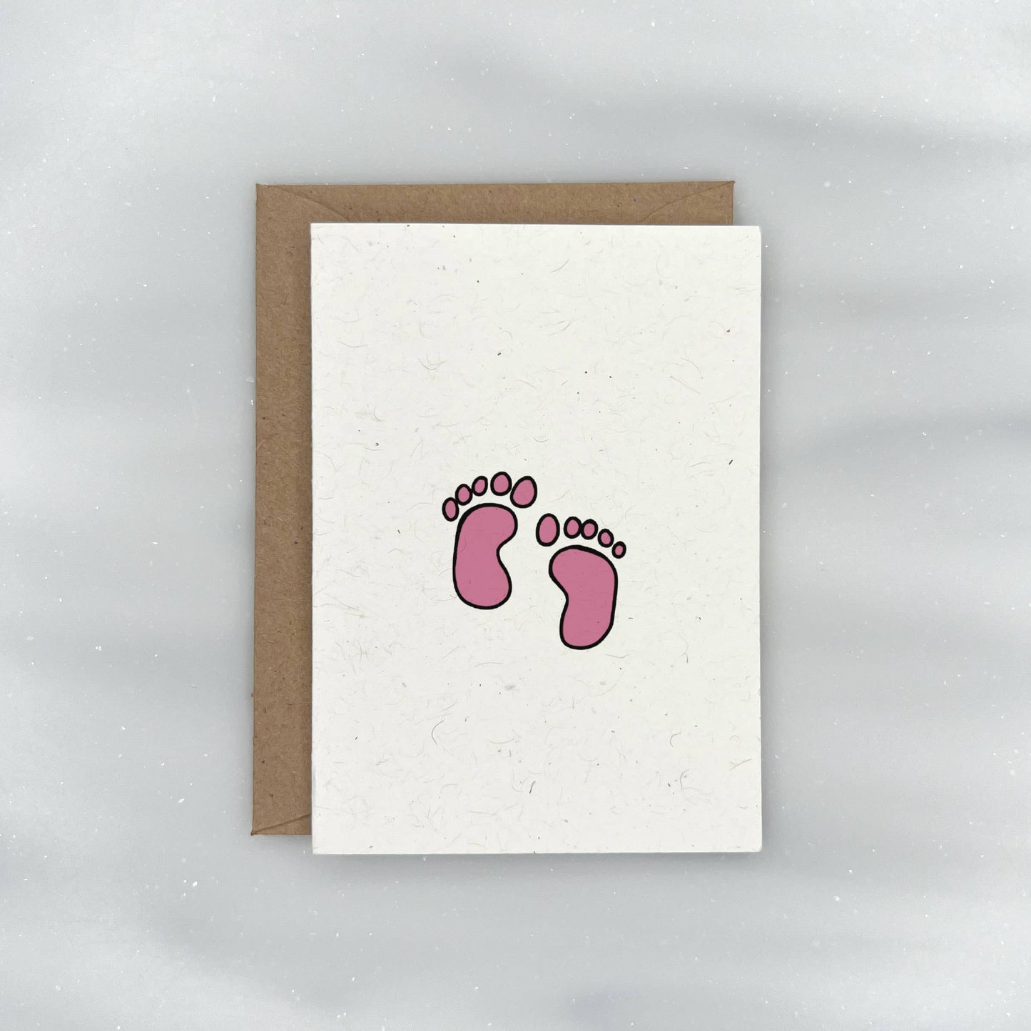 Pink Baby Feet - Baby Shower Gift Enclosure Card