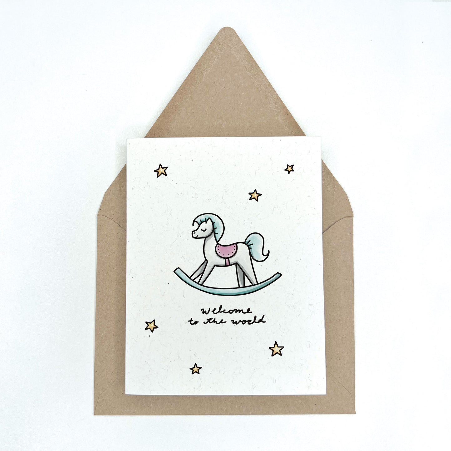 Classic Rocking Horse - Baby Shower Card for New Baby