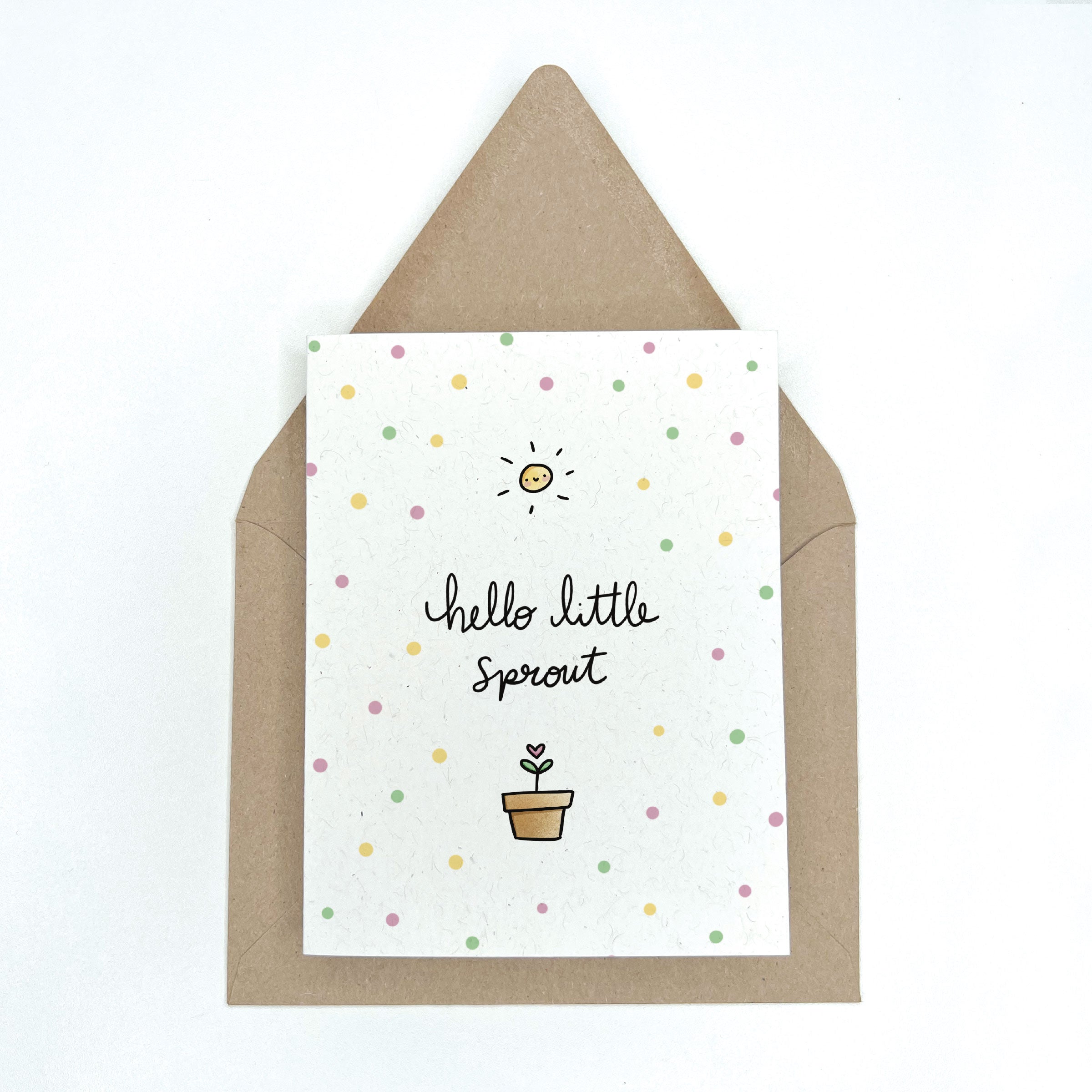 Little Sprout Baby Shower Card - New Baby Card