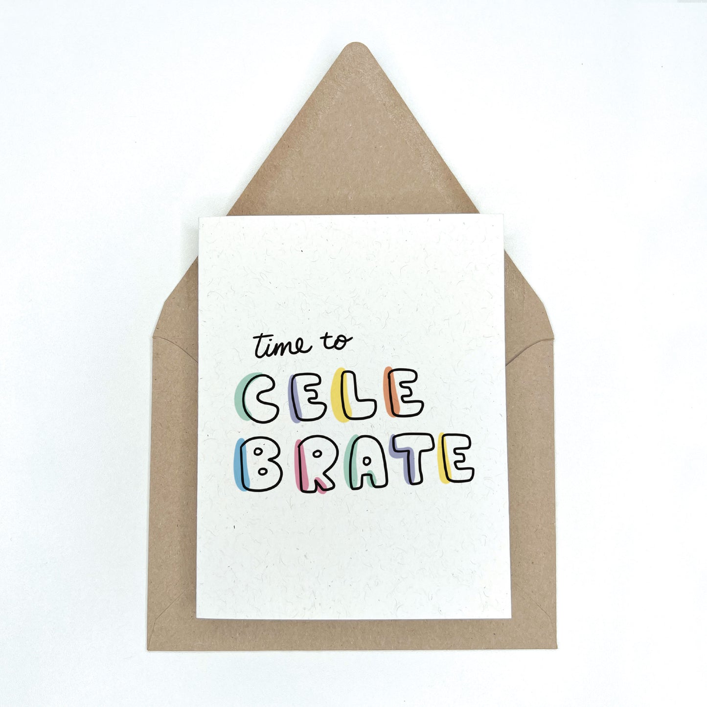 Colorful Bubble Words Celebrate Card - Happy Birthday Card