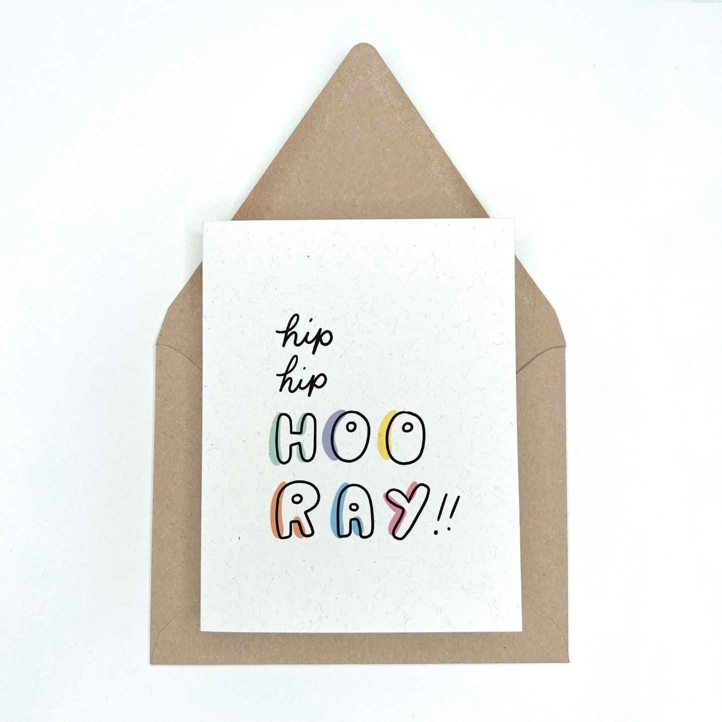 Colorful Hip Hip Hooray Celebration - Happy Birthday Card