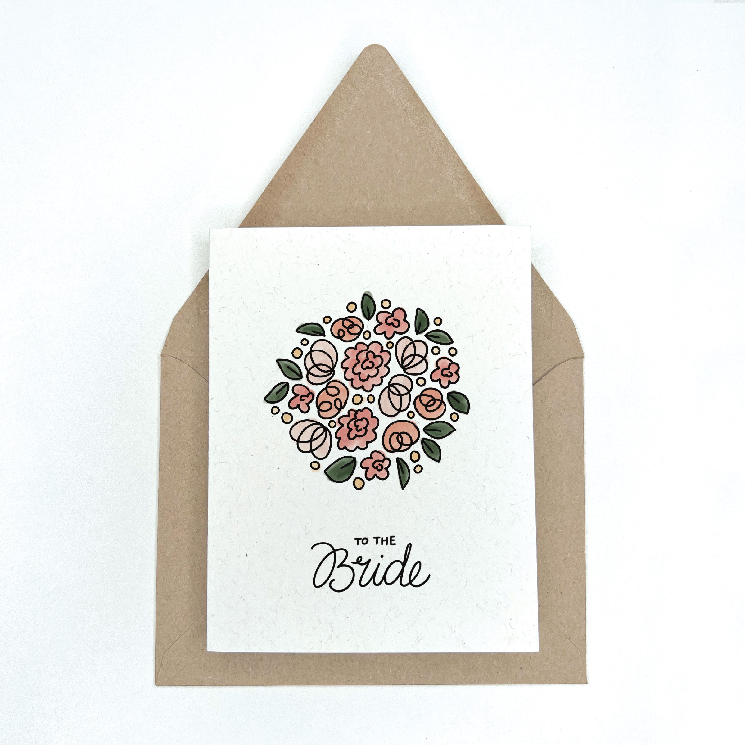 Bouquet for the Bride - Wedding Greeting Card