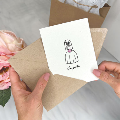 Minimalistic Bride - Wedding Greeting Card