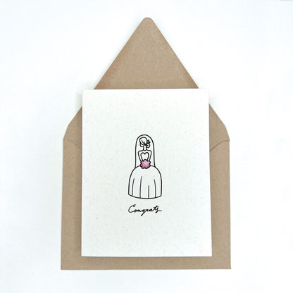 Minimalistic Bride - Wedding Greeting Card