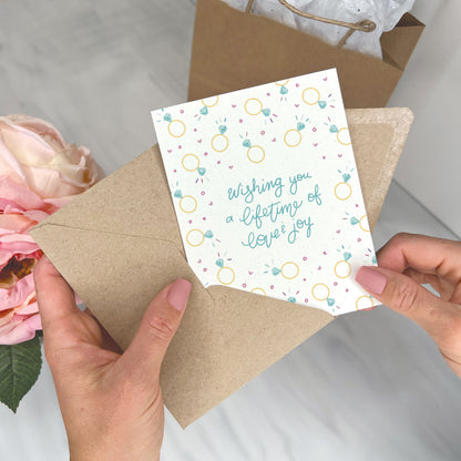 Sparkly Engagement Rings - Wedding Greeting Card