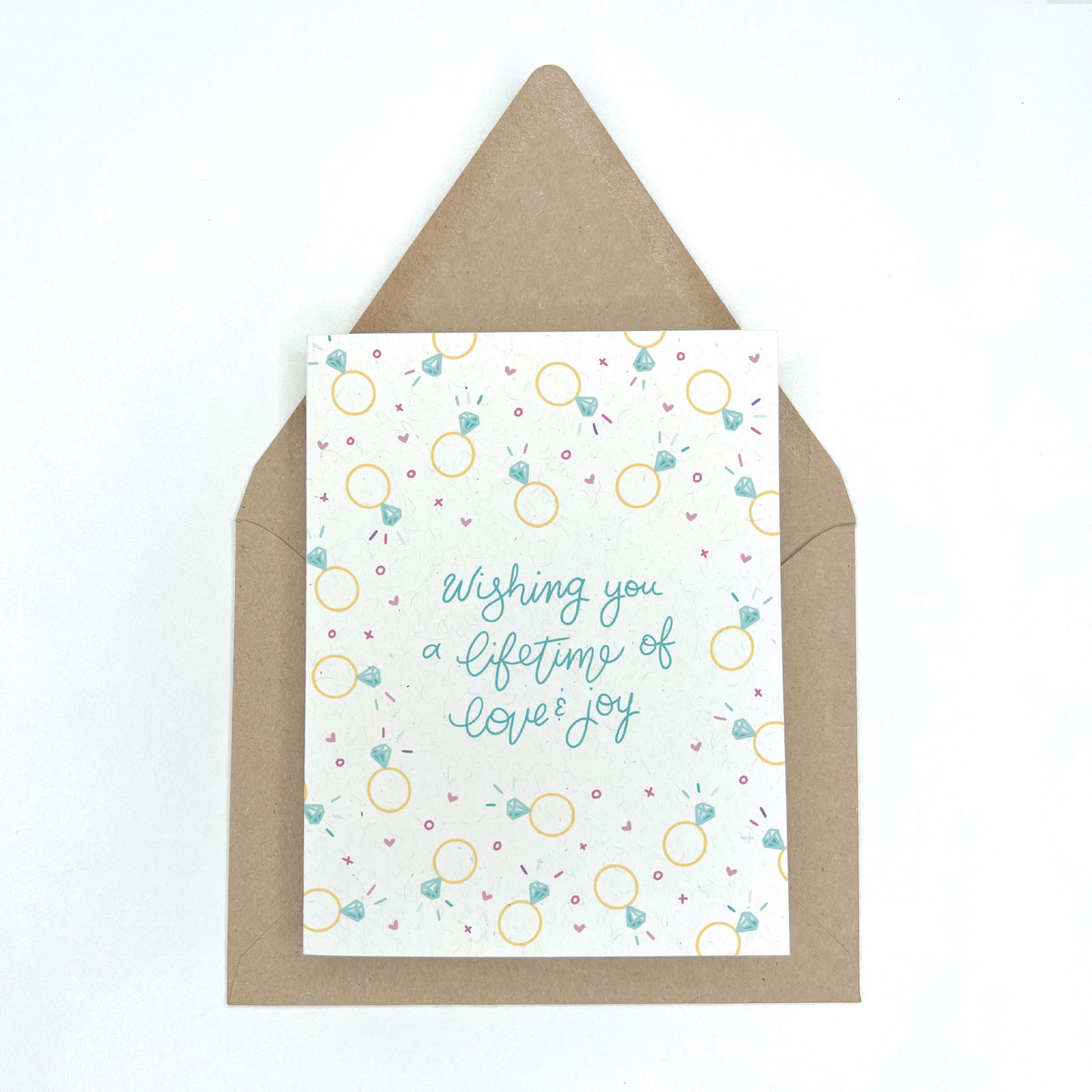 Sparkly Engagement Rings - Wedding Greeting Card