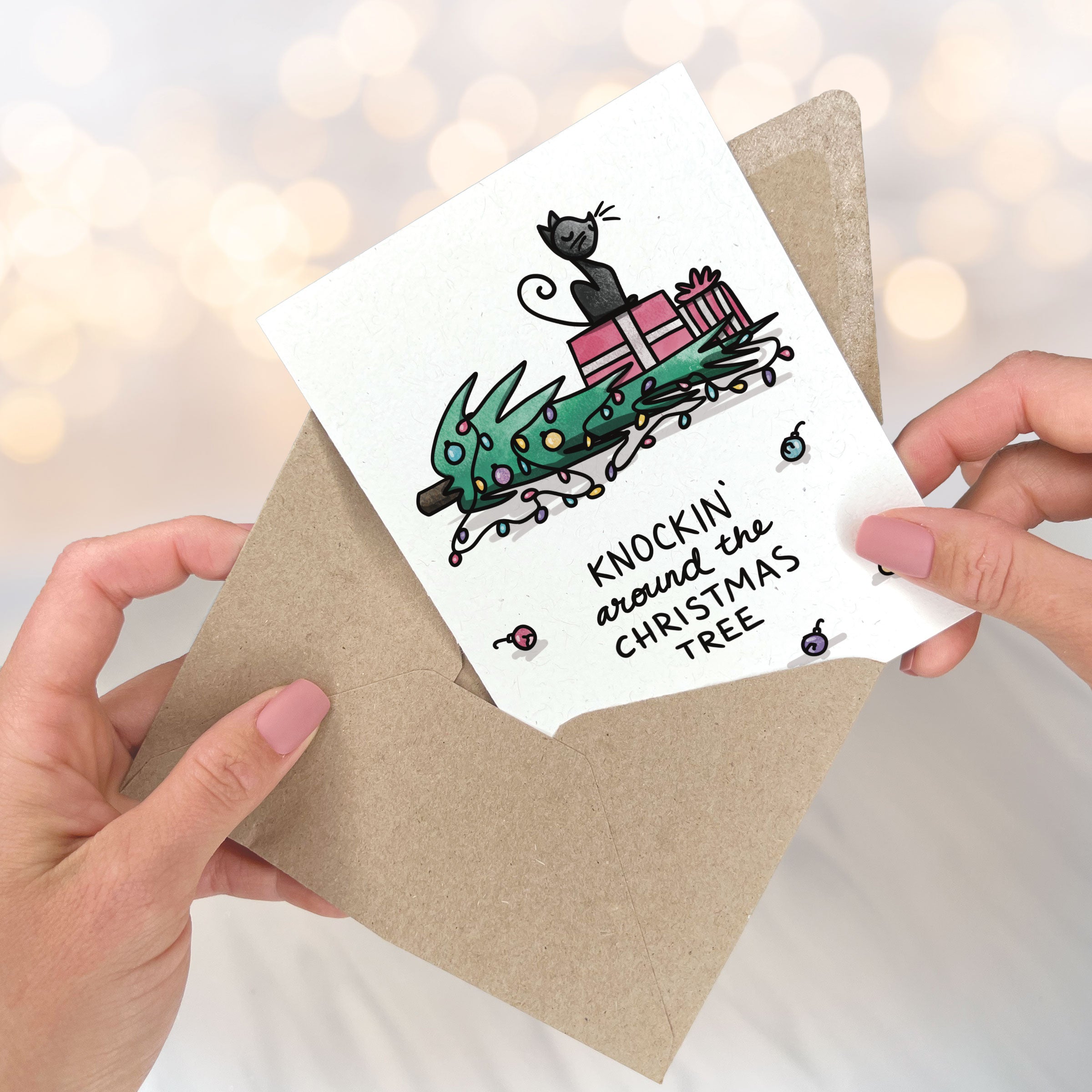 Knockin' Around the Christmas Tree - Holiday Card