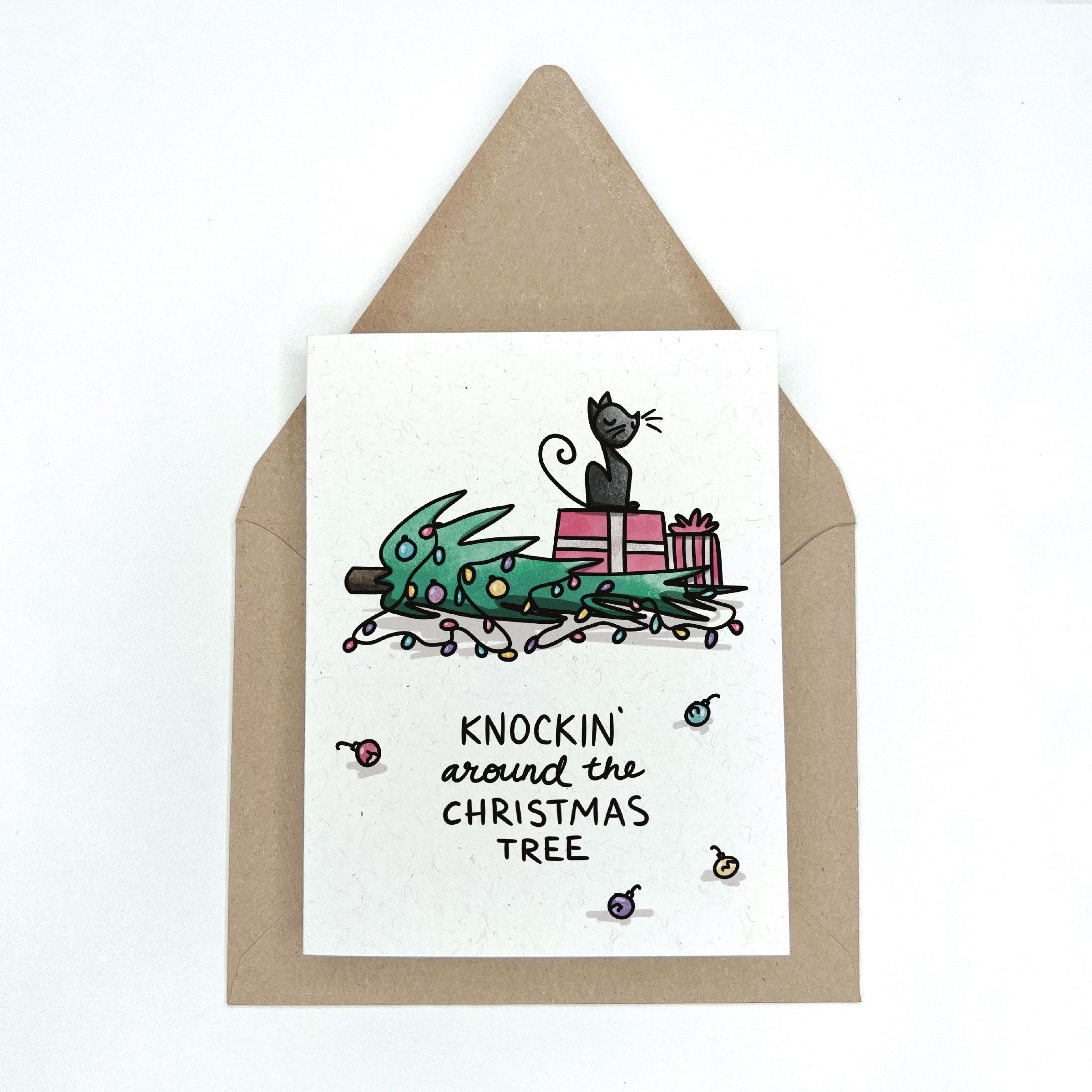 Knockin' Around the Christmas Tree - Holiday Card