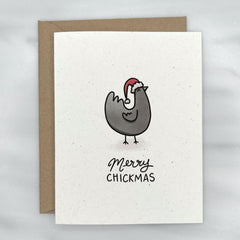 Merry Chickmas - Chicken Christmas Card